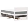 Bed with drawers and solid white pine mattress 90x190 cm by , Beds and slatted bases - Ref: Foro24-3281920, Price: 282,68 €, ...