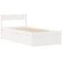 Bed with drawers and solid white pine mattress 90x190 cm by , Beds and slatted bases - Ref: Foro24-3281920, Price: 282,68 €, ...