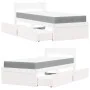 Bed with drawers and solid white pine mattress 90x190 cm by , Beds and slatted bases - Ref: Foro24-3281920, Price: 282,68 €, ...