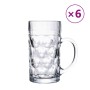 Beer mugs with handle 6 units 1000 ml by , Cups and bowls - Ref: Foro24-4005747, Price: 57,95 €, Discount: %