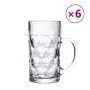 Beer mugs with handle 6 units 1000 ml by , Cups and bowls - Ref: Foro24-4005747, Price: 54,39 €, Discount: %