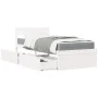 Bed with drawers and solid white pine mattress 90x200 cm by , Beds and slatted bases - Ref: Foro24-3281908, Price: 323,35 €, ...