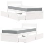 Bed with drawers and solid white pine mattress 90x200 cm by , Beds and slatted bases - Ref: Foro24-3281908, Price: 313,23 €, ...