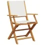 3-piece bistro set, fabric and solid white cream wood by , Garden sets - Ref: Foro24-3281796, Price: 156,43 €, Discount: %
