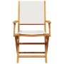 3-teiliges Bistro-Set aus Stoff und massivem Holz in Creme-Weiß. von , Gartensets - Ref: Foro24-3281796, Preis: 158,98 €, Rab...