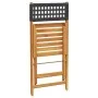 3-piece PE rattan and solid black wood bistro set by , Garden sets - Ref: Foro24-3281838, Price: 156,89 €, Discount: %