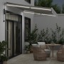 Automatic retractable awning with LED light in anthracite white 350x250 cm by , Awnings - Ref: Foro24-3215783, Price: 496,43 ...