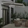 Automatic retractable awning with LED light in anthracite white 350x250 cm by , Awnings - Ref: Foro24-3215783, Price: 484,74 ...