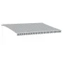Manual retractable awning with LED light in anthracite and white, 500x300 cm. by , Awnings - Ref: Foro24-3215788, Price: 415,...