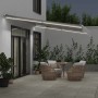 Toldo retráctil manual luz LED antracita y blanco 500x300 cm de , Toldos - Ref: Foro24-3215788, Precio: 423,85 €, Descuento: %