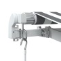 Manual retractable awning with LED light in anthracite and white, 450x350 cm. by , Awnings - Ref: Foro24-3215797, Price: 466,...