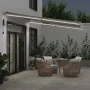 Retractable automatic awning with LED light anthracite white 400x350cm by , Awnings - Ref: Foro24-3215795, Price: 598,94 €, D...