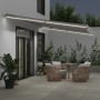 Manual retractable awning with LED light in anthracite and white, 600x350 cm. by , Awnings - Ref: Foro24-3215805, Price: 729,...
