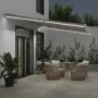 Manual retractable awning with LED light in anthracite and white, 600x350 cm. by , Awnings - Ref: Foro24-3215805, Price: 701,...