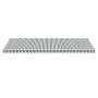 Manual retractable awning with LED light in anthracite and white, 600x350 cm. by , Awnings - Ref: Foro24-3215805, Price: 729,...