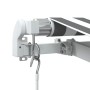 Manual retractable awning with LED light in anthracite and white, 600x350 cm. by , Awnings - Ref: Foro24-3215805, Price: 729,...