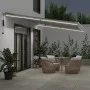 Retractable automatic awning with LED light in anthracite white 600x350 cm by , Awnings - Ref: Foro24-3215807, Price: 788,56 ...