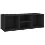 Black plywood shoe bench 105x35x35 cm by , Shoe racks and shoe organizers - Ref: Foro24-804464, Price: 49,32 €, Discount: %