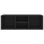 Black plywood shoe bench 105x35x35 cm by , Shoe racks and shoe organizers - Ref: Foro24-804464, Price: 49,32 €, Discount: %