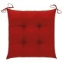 Garden chairs 6 units with red cushions teak wood by , Garden chairs - Ref: Foro24-3065611, Price: 385,76 €, Discount: %