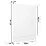 Spülmaschinenverkleidung aus weißem Sperrholz, 45x3x67 cm. von , Küchenschränke - Ref: Foro24-802554, Preis: 29,98 €, Rabatt: %
