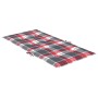 Garden chair cushion low backrest 4 pcs red checkered fabric by , Cushions for chairs and sofas - Ref: Foro24-314153, Price: ...