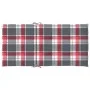Garden chair cushion low backrest 4 pcs red checkered fabric by , Cushions for chairs and sofas - Ref: Foro24-314153, Price: ...
