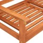 Solid eucalyptus wood 2-seater garden bench with cushion, 120 cm by , garden benches - Ref: Foro24-3060977, Price: 185,08 €, ...