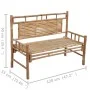 Garden bench with bamboo cushion 120 cm by , garden benches - Ref: Foro24-3063884, Price: 143,39 €, Discount: %