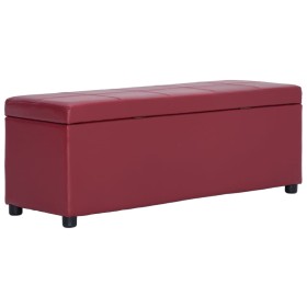 Bank mit Stauraum 116 cm Kunstleder Weinrot von , Bänke für Hallen und Lager - Ref: Foro24-281313, Preis: 169,99 €, Rabatt: %