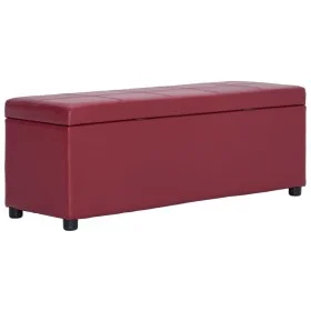 Bank with storage space 116 cm synthetic leather burgundy by , Benches for halls and storage - Ref: Foro24-281313, Price: 182...
