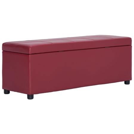 Bank mit Stauraum 116 cm Kunstleder Weinrot von , Bänke für Hallen und Lager - Ref: Foro24-281313, Preis: 169,99 €, Rabatt: %