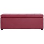 Bank with storage space 116 cm synthetic leather burgundy by , Benches for halls and storage - Ref: Foro24-281313, Price: 169...