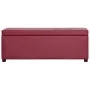 Bank with storage space 116 cm synthetic leather burgundy by , Benches for halls and storage - Ref: Foro24-281313, Price: 182...