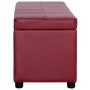 Bank with storage space 116 cm synthetic leather burgundy by , Benches for halls and storage - Ref: Foro24-281313, Price: 169...