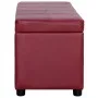 Bank with storage space 116 cm synthetic leather burgundy by , Benches for halls and storage - Ref: Foro24-281313, Price: 182...