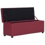 Bank with storage space 116 cm synthetic leather burgundy by , Benches for halls and storage - Ref: Foro24-281313, Price: 182...