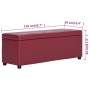 Bank mit Stauraum 116 cm Kunstleder Weinrot von , Bänke für Hallen und Lager - Ref: Foro24-281313, Preis: 169,99 €, Rabatt: %