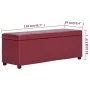 Bank with storage space 116 cm synthetic leather burgundy by , Benches for halls and storage - Ref: Foro24-281313, Price: 182...