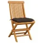 Gartenstühle 6 Stück Massivholz Teak und Kissen in Grau-Taupe von , Gartenstühle - Ref: Foro24-3065613, Preis: 386,55 €, Raba...