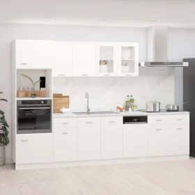 7-piece engineered wood kitchen furniture set in white by , Kitchen cabinets - Ref: Foro24-3067623, Price: 603,69 €, Discount: %