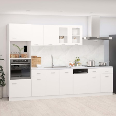 7-teiliges Küchenmöbelset aus weißem Holzwerkstoff von , Küchenschränke - Ref: Foro24-3067623, Preis: 613,05 €, Rabatt: %
