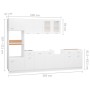 7-teiliges Küchenmöbelset aus weißem Holzwerkstoff von , Küchenschränke - Ref: Foro24-3067623, Preis: 613,05 €, Rabatt: %