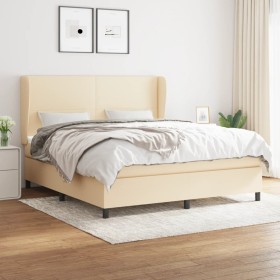 Boxspringbett mit cremefarbenem Stoffmatratze 180x200 cm. von , Betten und Lattenroste - Ref: Foro24-3127826, Preis: 661,22 €...