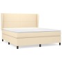 Box spring bed with cream-colored fabric mattress 180x200 cm by , Beds and slatted bases - Ref: Foro24-3127826, Price: 662,05...