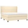 Box spring bed with cream-colored fabric mattress 180x200 cm by , Beds and slatted bases - Ref: Foro24-3127826, Price: 642,21...