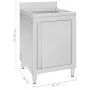 Professionelle Küchenspüle Edelstahl 60x60x96 cm von vidaXL, Wiederherstellung - Ref: Foro24-147227, Preis: 323,53 €, Rabatt: %