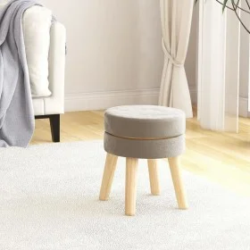 Dark gray velvet round stool by , Folding stools and chairs - Ref: Foro24-340271, Price: 38,03 €, Discount: %
