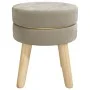 Dark gray velvet round stool by , Folding stools and chairs - Ref: Foro24-340271, Price: 38,03 €, Discount: %