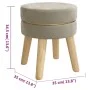 Dark gray velvet round stool by , Folding stools and chairs - Ref: Foro24-340271, Price: 38,03 €, Discount: %